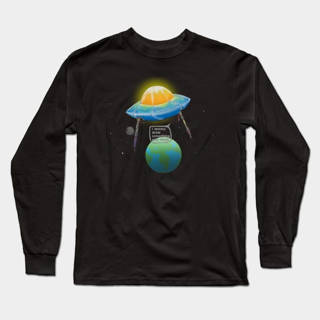 UFO Long Sleeve T-Shirt by Mko_Shekhyan